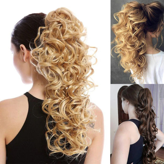 Luscious Long Wavy Clip-in Ponytail Extension – 20 Inch, Heat-Resistant, Easy to Wear for Women 2