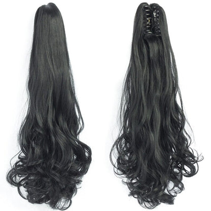 Luscious Long Wavy Clip-in Ponytail Extension – 20 Inch, Heat-Resistant, Easy to Wear for Women 24