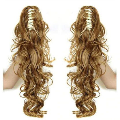 Luscious Long Wavy Clip-in Ponytail Extension – 20 Inch, Heat-Resistant, Easy to Wear for Women 29