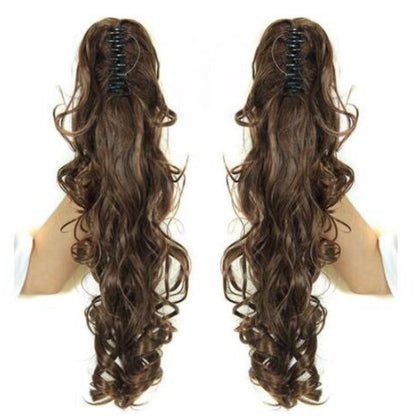 Luscious Long Wavy Clip-in Ponytail Extension – 20 Inch, Heat-Resistant, Easy to Wear for Women 34