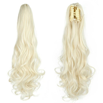 Luscious Long Wavy Clip-in Ponytail Extension – 20 Inch, Heat-Resistant, Easy to Wear for Women 36