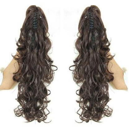 Luscious Long Wavy Clip-in Ponytail Extension – 20 Inch, Heat-Resistant, Easy to Wear for Women 5