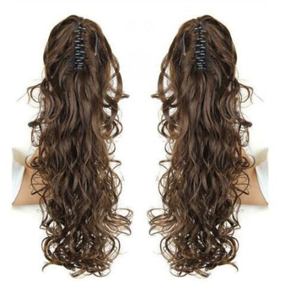 Luscious Long Wavy Clip-in Ponytail Extension – 20 Inch, Heat-Resistant, Easy to Wear for Women 7