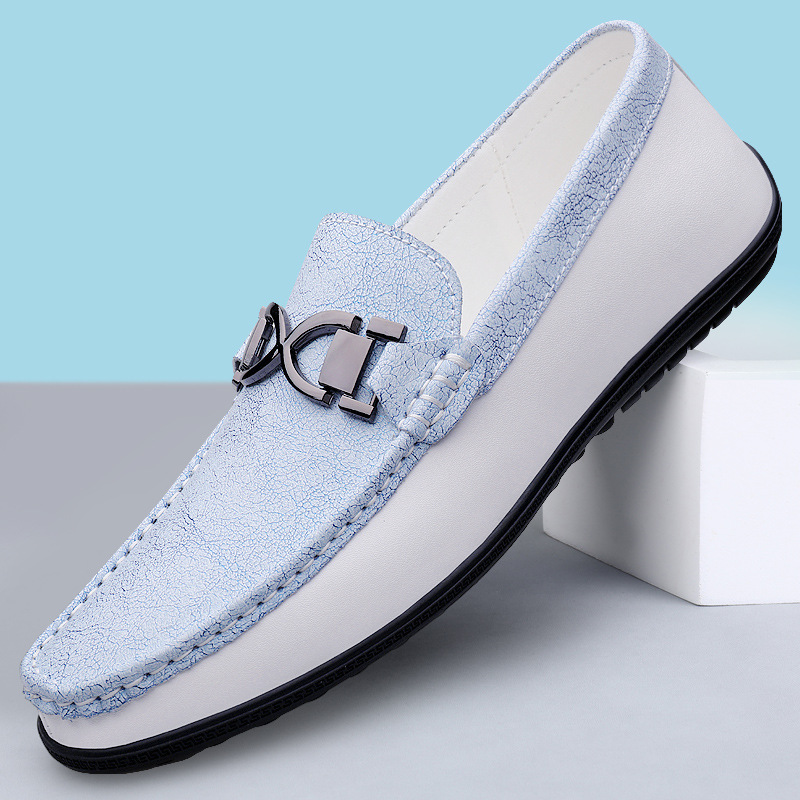Men's Italian Leather Dress Loafers – product view | Hensley London