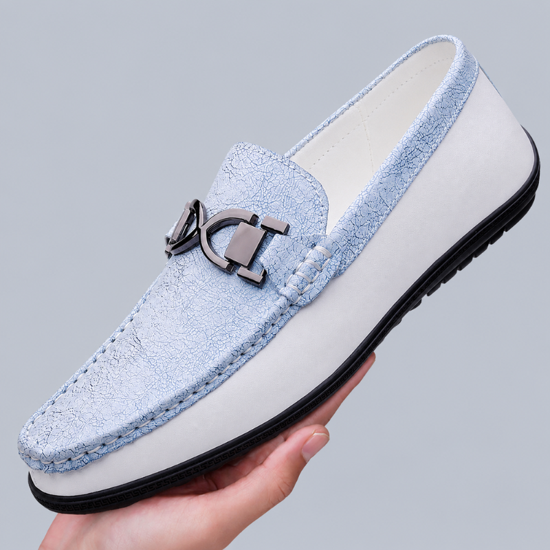 Men's Italian Leather Dress Loafers – product view | Hensley London