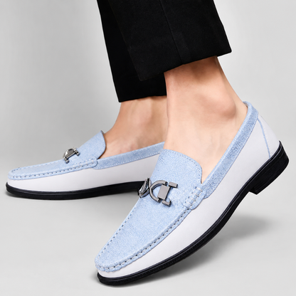 Men's Italian Leather Dress Loafers – product view | Hensley London