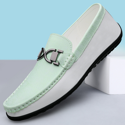 Men's Italian Leather Dress Loafers – product view | Hensley London