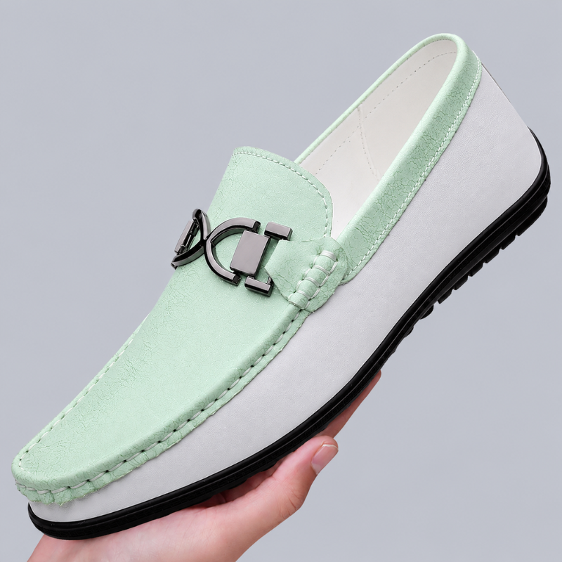 Men's Italian Leather Dress Loafers – product view | Hensley London