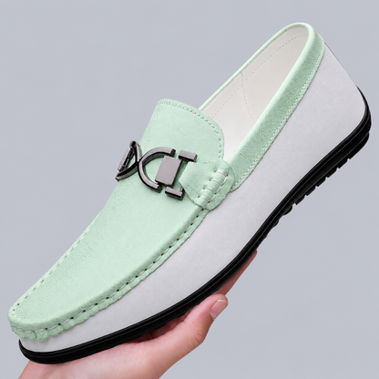 Men's Italian Leather Dress Loafers – product view | Hensley London