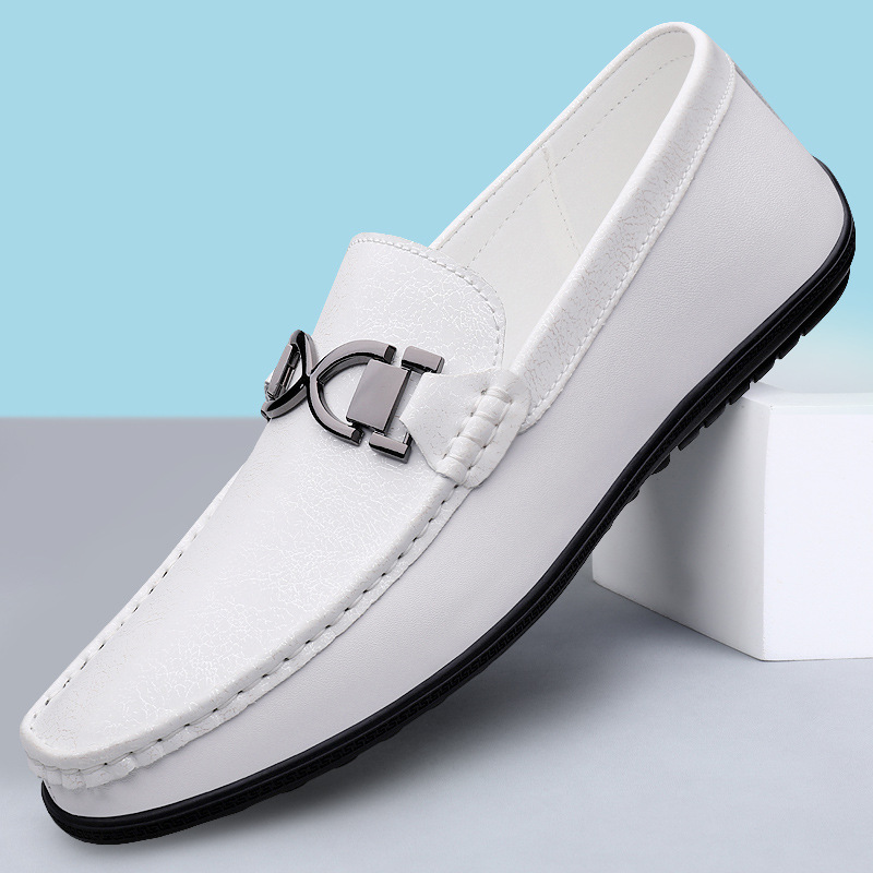 Men's Italian Leather Dress Loafers – product view | Hensley London