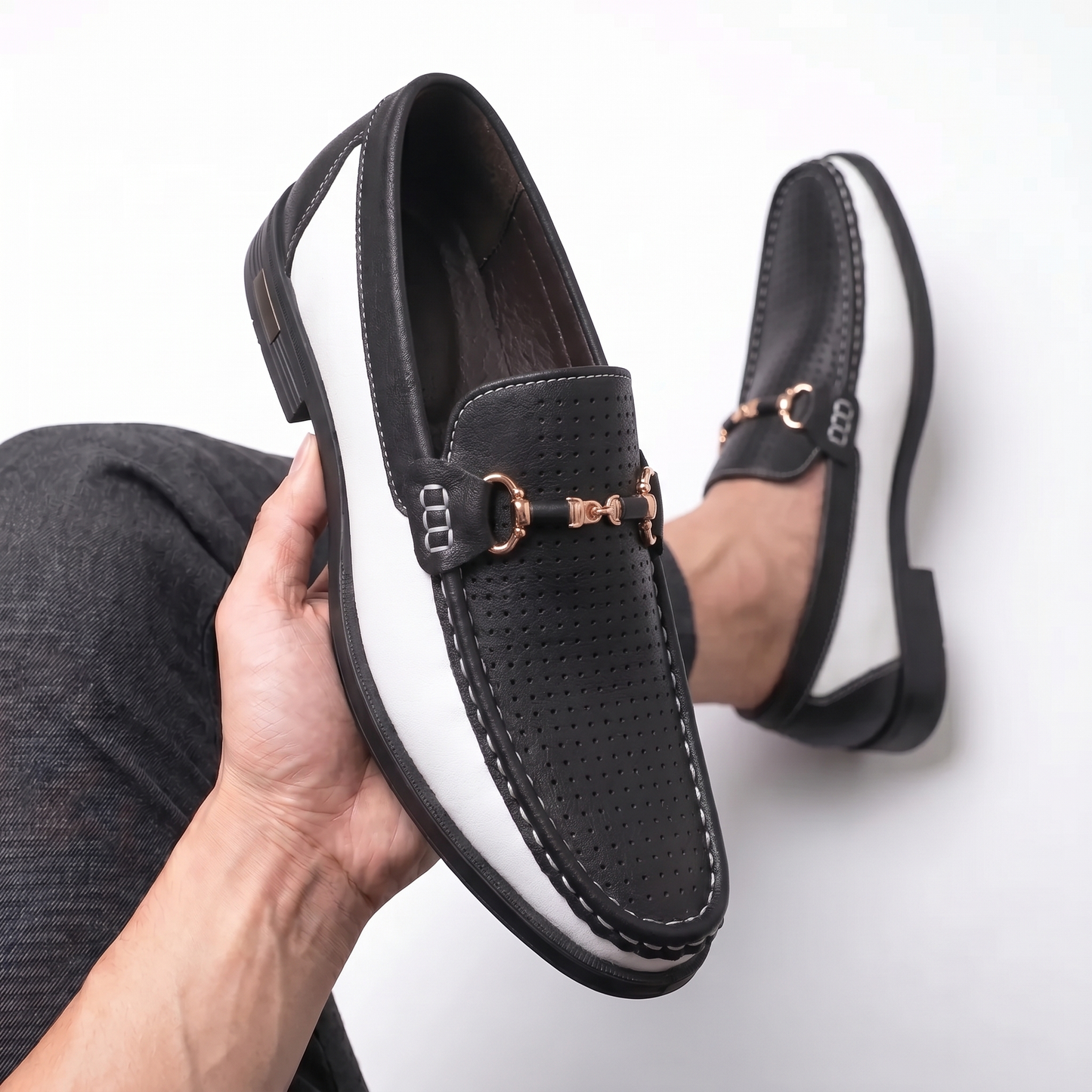 Men's Leather Slip-On Loafers – Cushioned Everyday Comfort