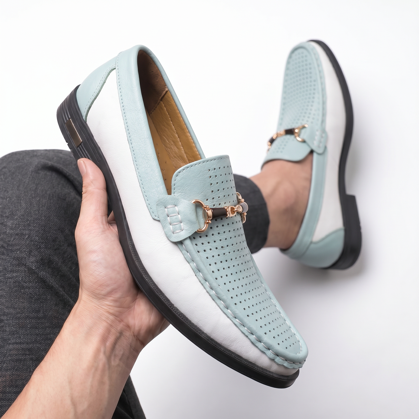 Men's Leather Slip-On Loafers – Cushioned Everyday Comfort