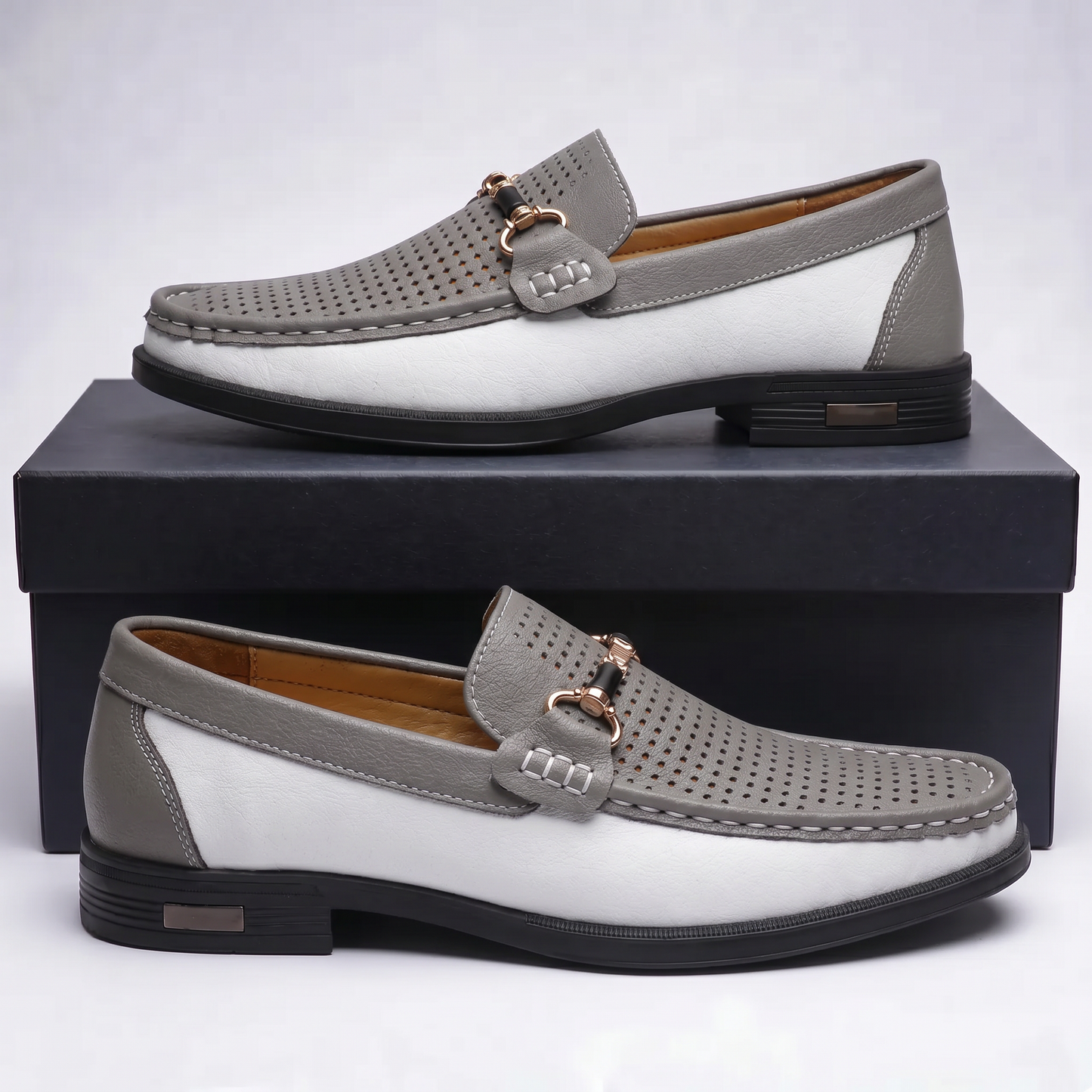 Men's Leather Slip-On Loafers – Cushioned Everyday Comfort