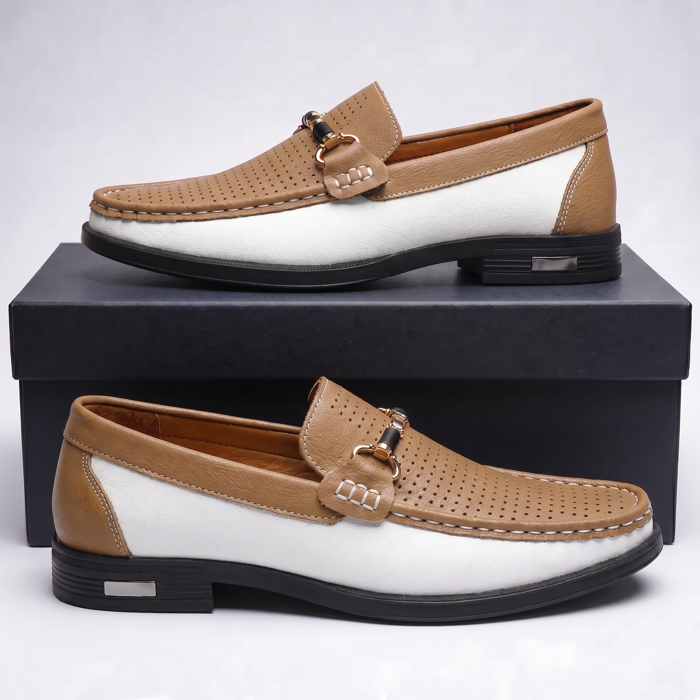 Men's Leather Slip-On Loafers – Cushioned Everyday Comfort