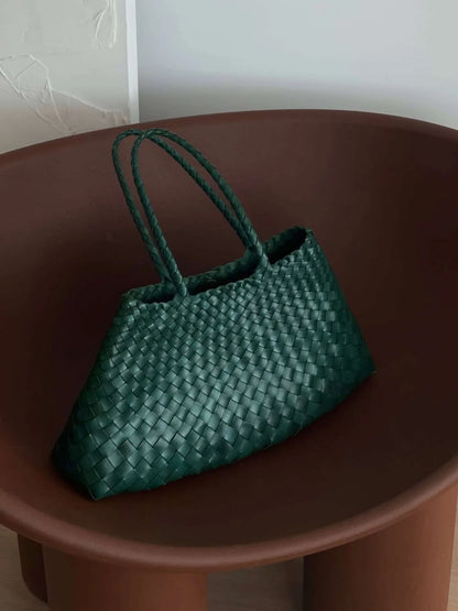 Women's Small Woven Crescent Handbag – product view 6