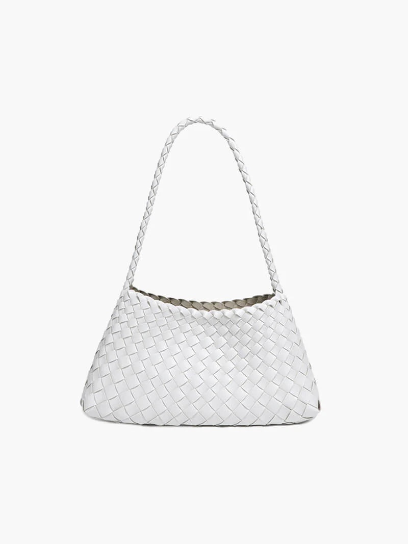 Women's Small Woven Crescent Handbag – product view 9