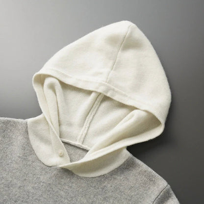 Men's Cotton-Blend Hooded Knit Sweater – product view | Hensley London