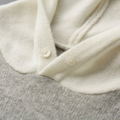 Men's Cotton-Blend Hooded Knit Sweater – product view | Hensley London