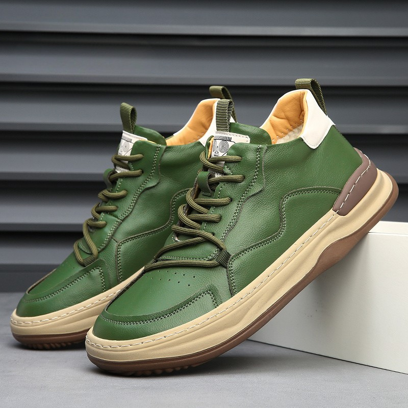 Men's Italian Leather Sneakers – product view | Hensley London