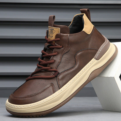Men's Italian Leather Sneakers – product view | Hensley London