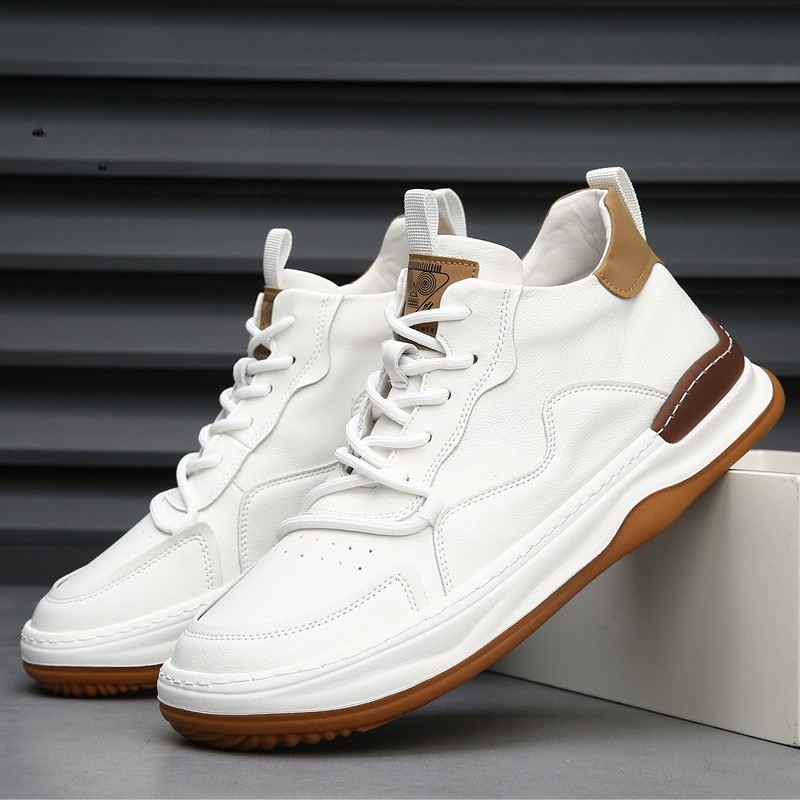 Men's Italian Leather Sneakers – product view | Hensley London