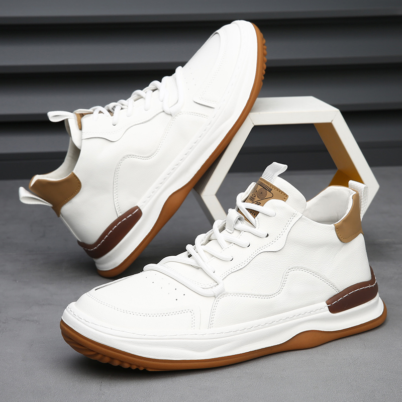 Men's Italian Leather Sneakers – product view | Hensley London