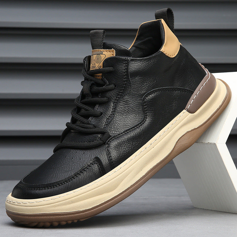 Men's Italian Leather Sneakers – product view | Hensley London