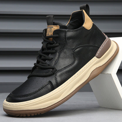 Men's Italian Leather Sneakers – product view | Hensley London