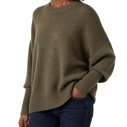 Women's Oversized Crew Neck Sweater – product view 3 | Hensley London