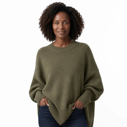 Women's Oversized Crew Neck Sweater – product view 4 | Hensley London