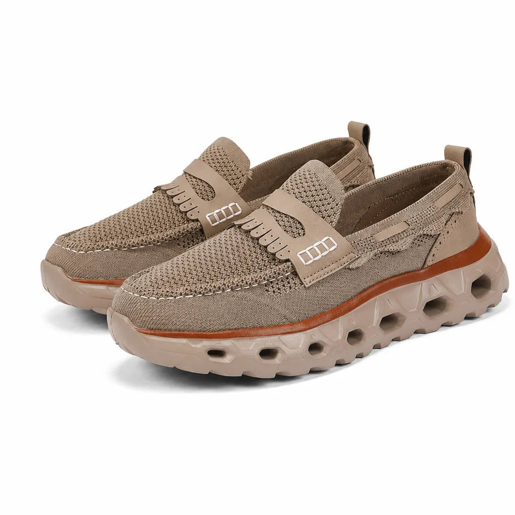 Men's Faux Leather Handcrafted-Style Loafers