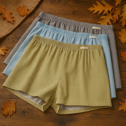 Men's Cotton Boxer Shorts - front view | Hensley London