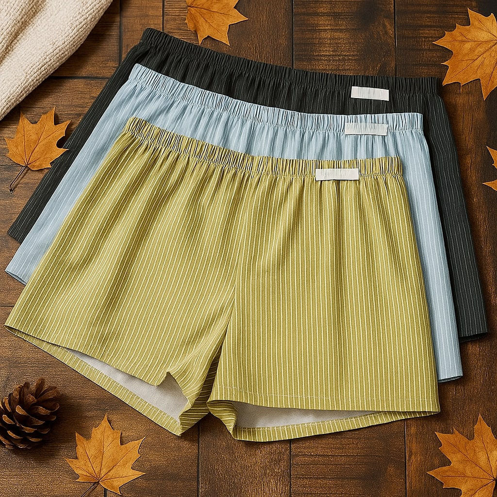 Men's Cotton Boxer Shorts - detail view | Hensley London