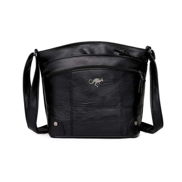 Variant image for Women's Handbag Black Small PU Leather Stylish Compact Purses for Women-2