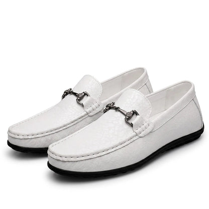 Men's Leather Horsebit Loafers – product view | Hensley London