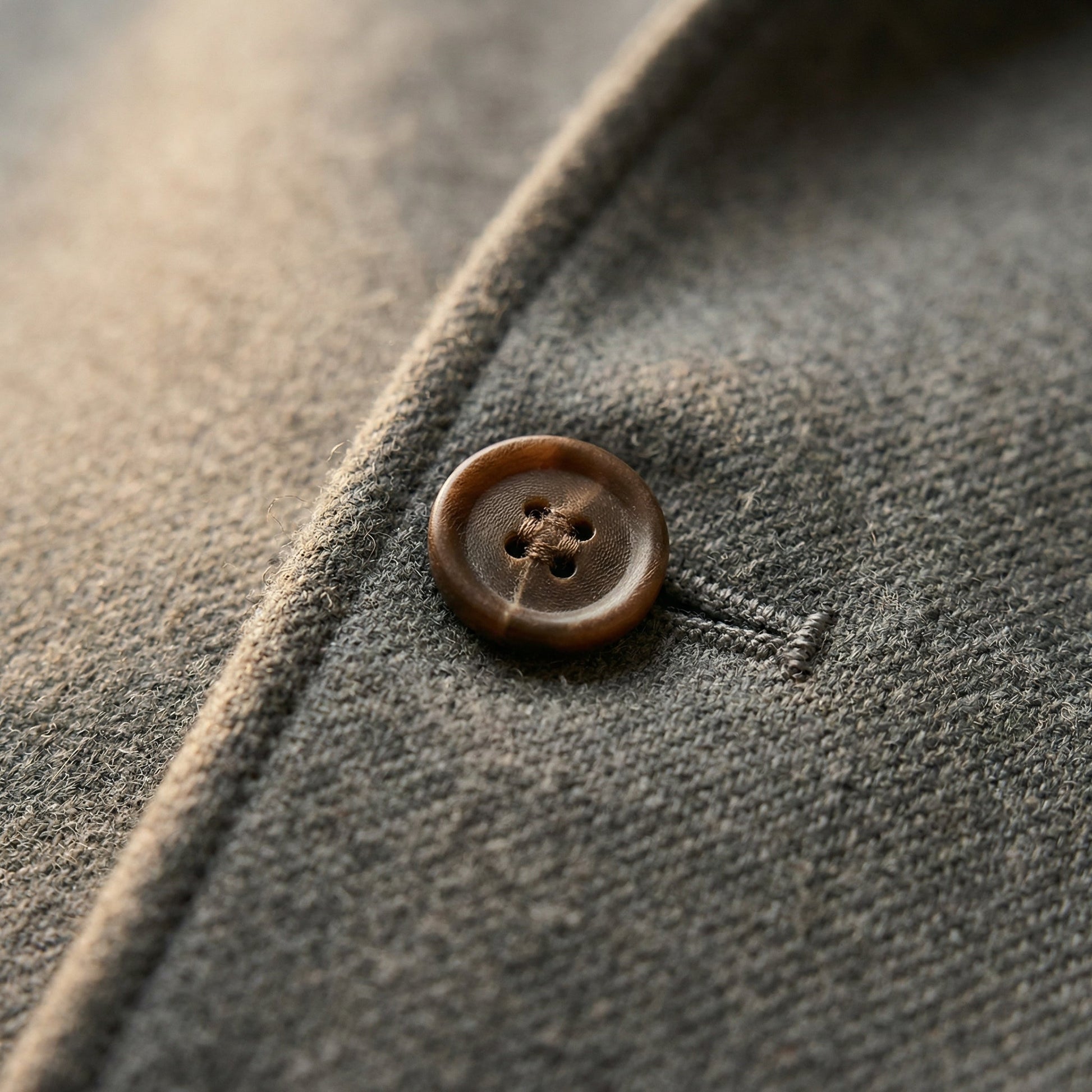 Men's Wool Stand-Collar Jacket - detail view | Hensley London