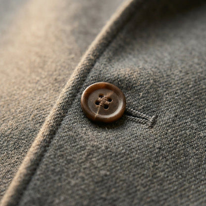Men's Wool Stand-Collar Jacket - detail view | Hensley London