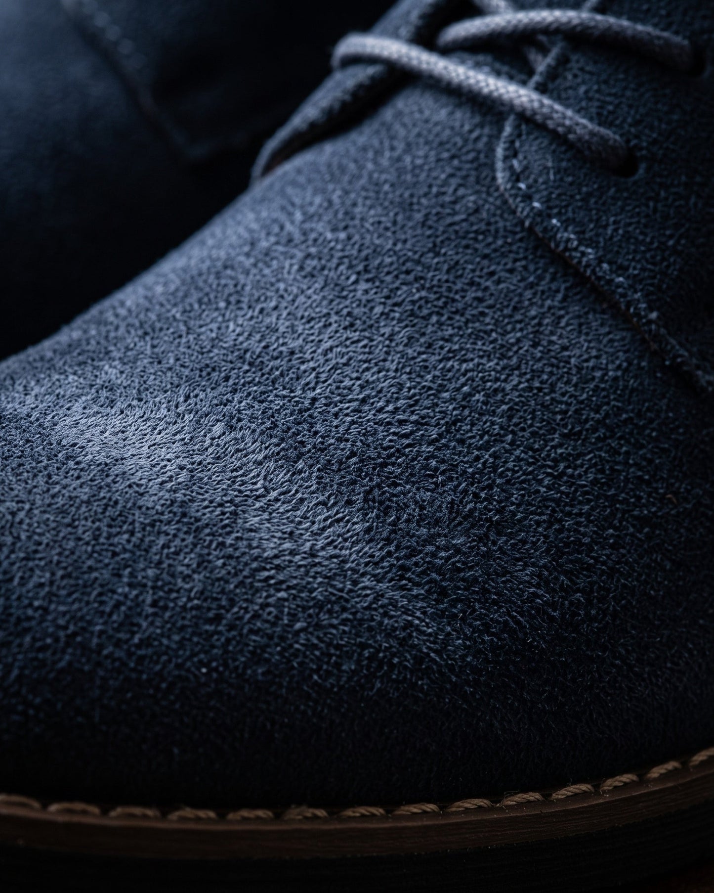 Men's Brushed Suede Derby Shoes - fabric detail | Hensley London