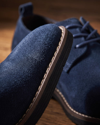 Men's Brushed Suede Derby Shoes - lifestyle view | Hensley London