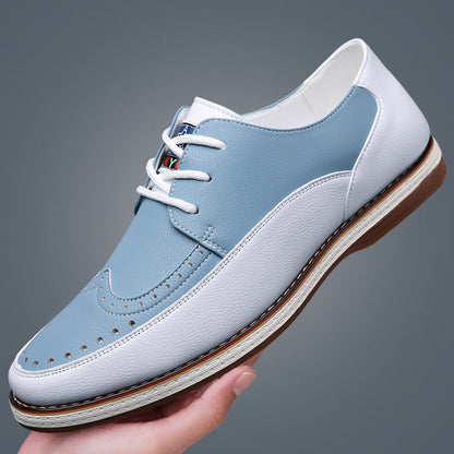 Men's Two-Tone Leather Brogue Derby Shoes – colour option | Hensley London