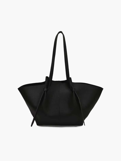 Women's Structured Faux Leather Shopper Tote Bag – Product view | Hensley London