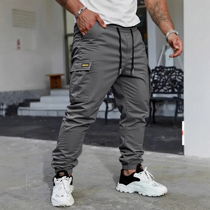 Men's Cotton Cargo Trousers - styling view | Hensley London