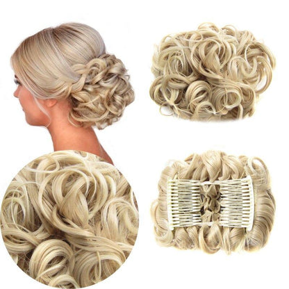 Messy Curly Bun Extensions with Soft Comb Clips – Instant Volume for All Hair Types 1