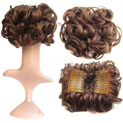Messy Curly Bun Extensions with Soft Comb Clips – Instant Volume for All Hair Types 10