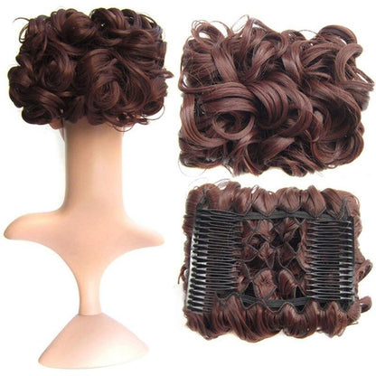 Messy Curly Bun Extensions with Soft Comb Clips – Instant Volume for All Hair Types 13