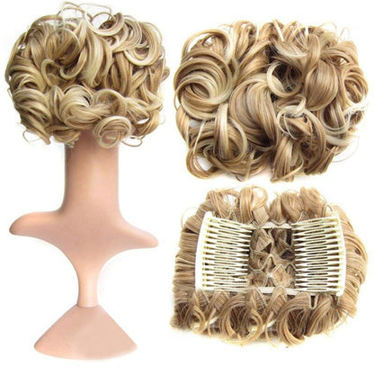 Messy Curly Bun Extensions with Soft Comb Clips – Instant Volume for All Hair Types 19
