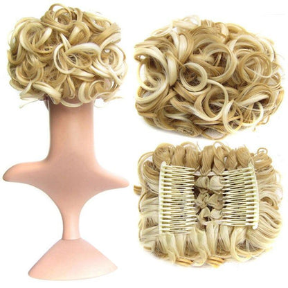 Messy Curly Bun Extensions with Soft Comb Clips – Instant Volume for All Hair Types 22