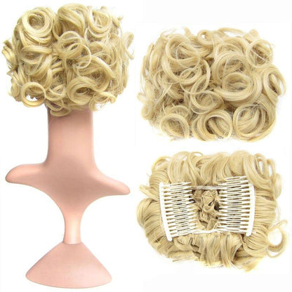 Messy Curly Bun Extensions with Soft Comb Clips – Instant Volume for All Hair Types 37