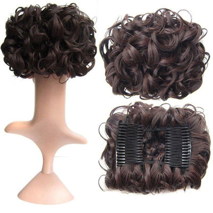 Messy Curly Bun Extensions with Soft Comb Clips – Instant Volume for All Hair Types 39
