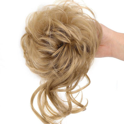 Messy Curly Hair Bun Extensions – Effortless Scrunchie Hair Accessory for Quick Styling, Soft High-Temperature Fiber 24